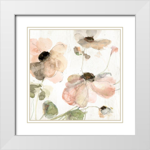 Soft Spring Pop II White Modern Wood Framed Art Print with Double Matting by Swatland, Katie
