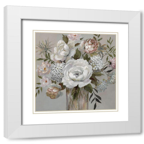 Shades of Beauty White Modern Wood Framed Art Print with Double Matting by Nan