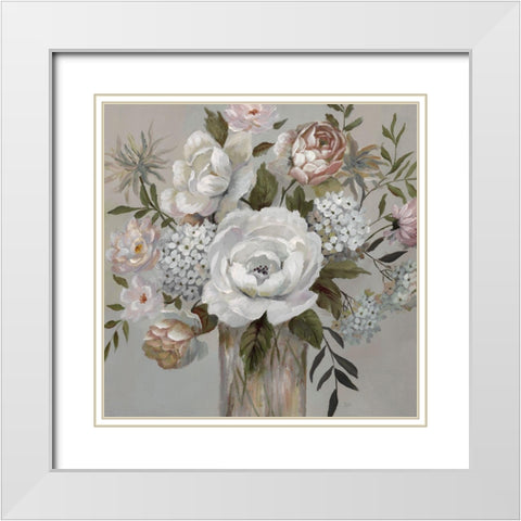 Shades of Beauty White Modern Wood Framed Art Print with Double Matting by Nan