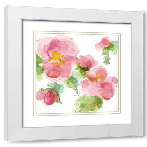 Petite Blush I White Modern Wood Framed Art Print with Double Matting by Swatland, Katie
