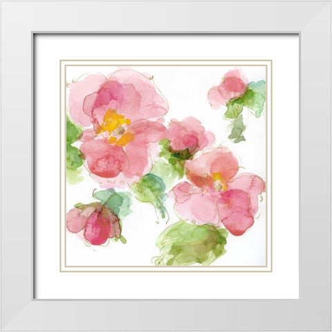 Petite Blush I White Modern Wood Framed Art Print with Double Matting by Swatland, Katie