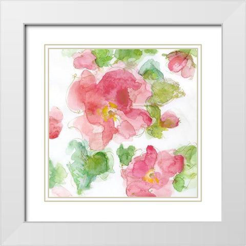 Petite Blush II White Modern Wood Framed Art Print with Double Matting by Swatland, Katie