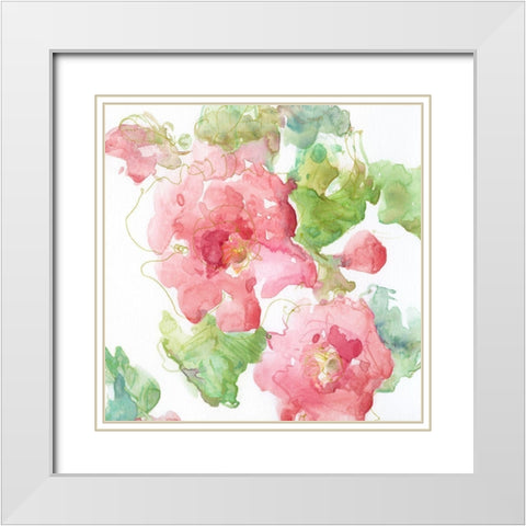 Petite Blush III White Modern Wood Framed Art Print with Double Matting by Swatland, Katie