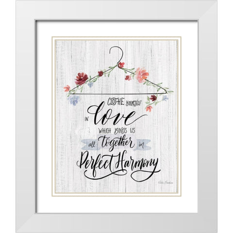 Scripture Hanger II White Modern Wood Framed Art Print with Double Matting by Brockmon, Kristen