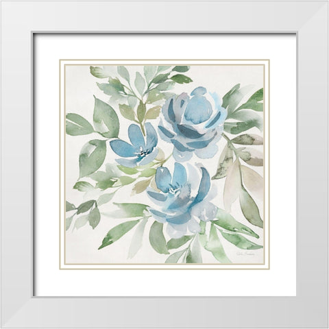 Soft Blue Paradise Picks I White Modern Wood Framed Art Print with Double Matting by Brockmon, Kristen