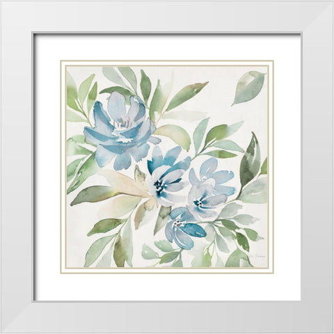 Soft Blue Paradise Picks II White Modern Wood Framed Art Print with Double Matting by Brockmon, Kristen