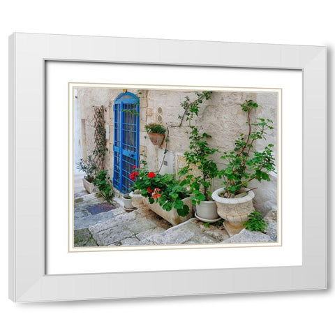 Front Door Oasis White Modern Wood Framed Art Print with Double Matting by Delimont, Danita