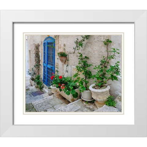 Front Door Oasis White Modern Wood Framed Art Print with Double Matting by Delimont, Danita