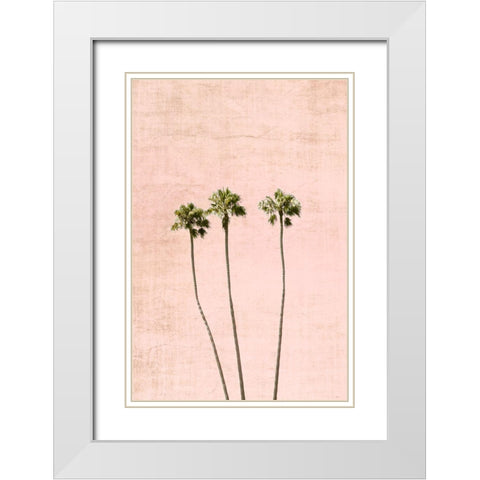 Think Pink White Modern Wood Framed Art Print with Double Matting by Carpentieri, Natalie