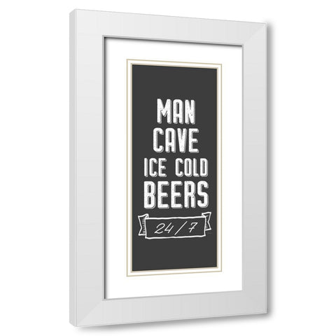 Ice Cold Beers White Modern Wood Framed Art Print with Double Matting by Carpentieri, Natalie
