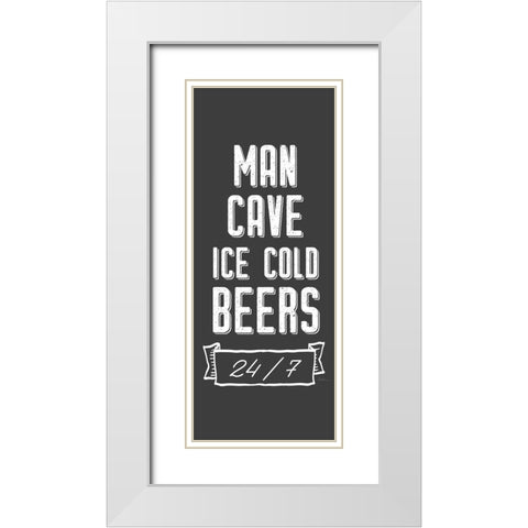 Ice Cold Beers White Modern Wood Framed Art Print with Double Matting by Carpentieri, Natalie