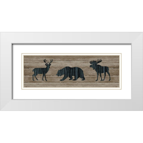Woodland Trio White Modern Wood Framed Art Print with Double Matting by Robinson, Carol