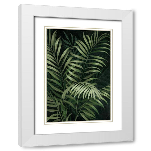 Island Dream Palms I White Modern Wood Framed Art Print with Double Matting by Nan