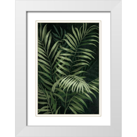 Island Dream Palms I White Modern Wood Framed Art Print with Double Matting by Nan