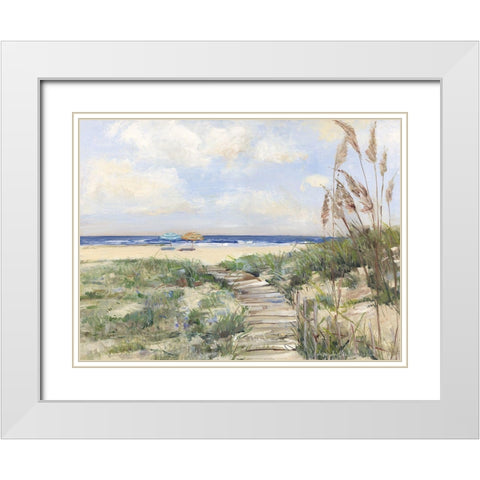 Summer Seas White Modern Wood Framed Art Print with Double Matting by Swatland, Sally