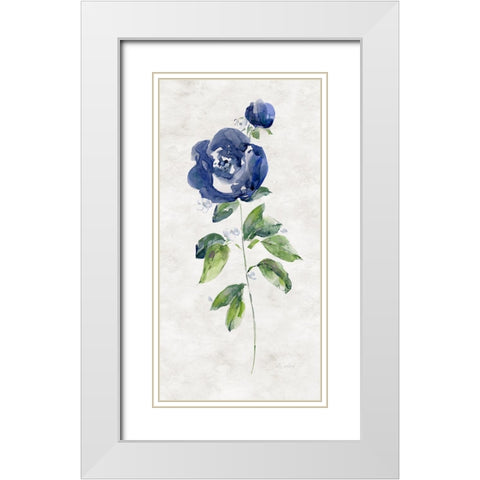 Forever Blue II White Modern Wood Framed Art Print with Double Matting by Swatland, Sally