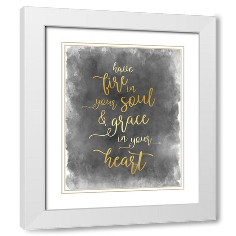 Fire in Your Soul White Modern Wood Framed Art Print with Double Matting by Carpentieri, Natalie