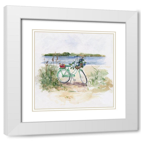 Summer Ride I White Modern Wood Framed Art Print with Double Matting by Swatland, Sally