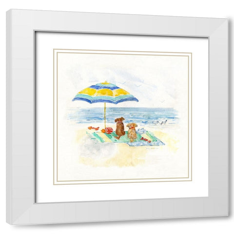 Dog Days of Summer I White Modern Wood Framed Art Print with Double Matting by Swatland, Sally