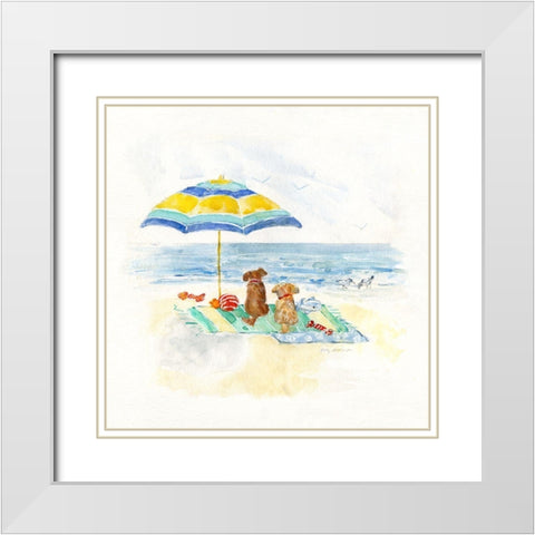 Dog Days of Summer I White Modern Wood Framed Art Print with Double Matting by Swatland, Sally