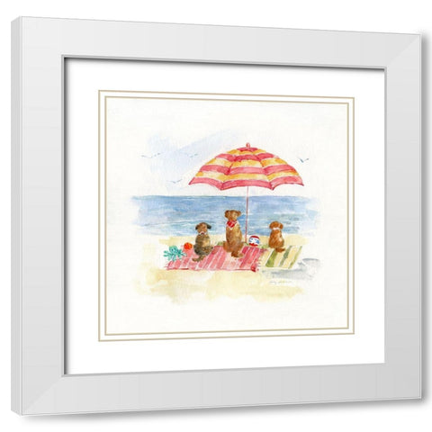 Dog Days of Summer II White Modern Wood Framed Art Print with Double Matting by Swatland, Sally