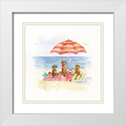 Dog Days of Summer II White Modern Wood Framed Art Print with Double Matting by Swatland, Sally