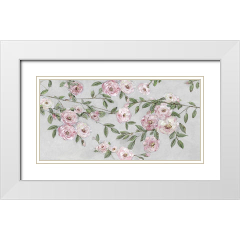 First Blooms White Modern Wood Framed Art Print with Double Matting by Swatland, Sally