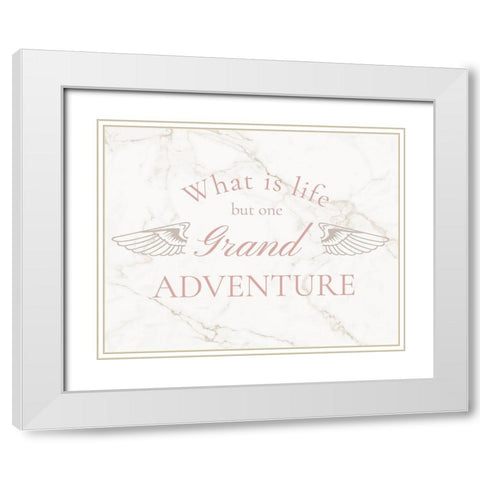 What is Life White Modern Wood Framed Art Print with Double Matting by Murray, Amanda