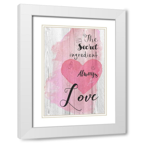 The Secret Ingredient White Modern Wood Framed Art Print with Double Matting by Donovan, Maria