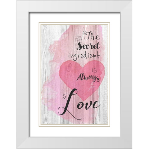 The Secret Ingredient White Modern Wood Framed Art Print with Double Matting by Donovan, Maria