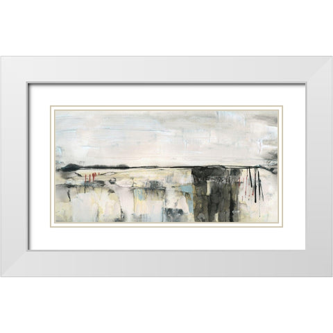 Valley View II White Modern Wood Framed Art Print with Double Matting by Jill, Susan