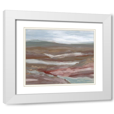 Valley of Fall White Modern Wood Framed Art Print with Double Matting by Robinson, Carol