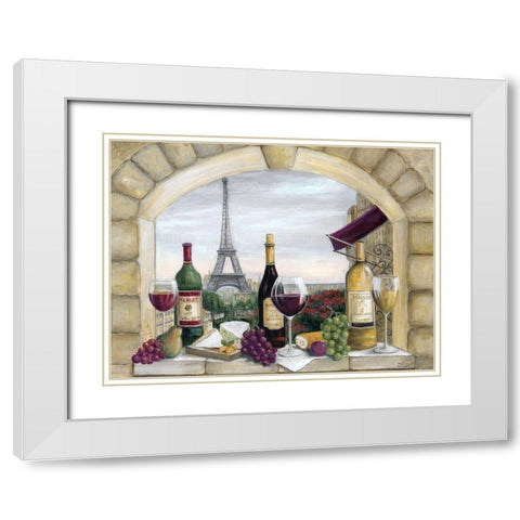Paris Delight White Modern Wood Framed Art Print with Double Matting by Dunlap, Marilyn