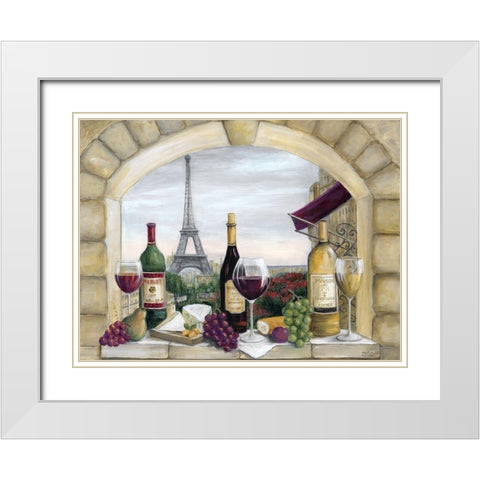 Paris Delight White Modern Wood Framed Art Print with Double Matting by Dunlap, Marilyn