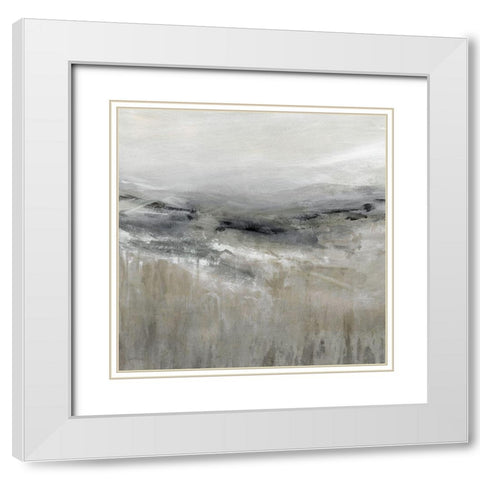 Pale Grasses I White Modern Wood Framed Art Print with Double Matting by Robinson, Carol
