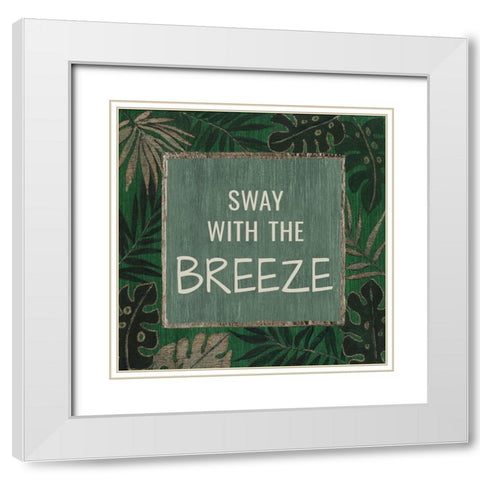 Sway with the Breeze White Modern Wood Framed Art Print with Double Matting by Tava Studios