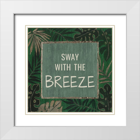 Sway with the Breeze White Modern Wood Framed Art Print with Double Matting by Tava Studios