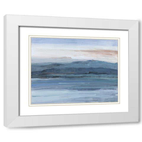 Across the Lake White Modern Wood Framed Art Print with Double Matting by Swatland, Sally