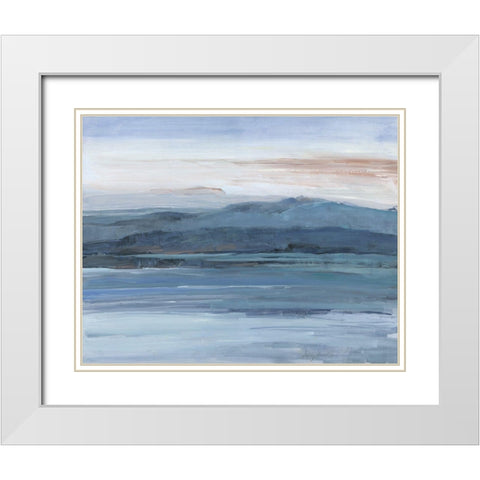 Across the Lake White Modern Wood Framed Art Print with Double Matting by Swatland, Sally