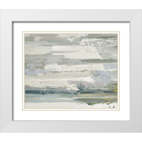 Meadowlands White Modern Wood Framed Art Print with Double Matting by Swatland, Sally