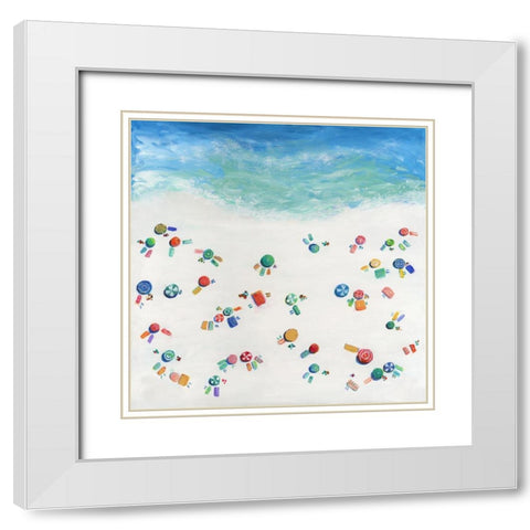 Summer Colors White Modern Wood Framed Art Print with Double Matting by Dunlap, Marilyn