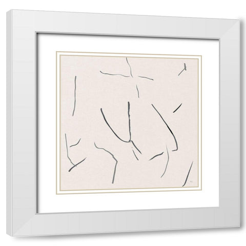 Mapping It Out I White Modern Wood Framed Art Print with Double Matting by Jill, Susan