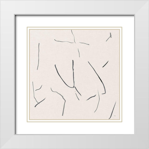 Mapping It Out I White Modern Wood Framed Art Print with Double Matting by Jill, Susan