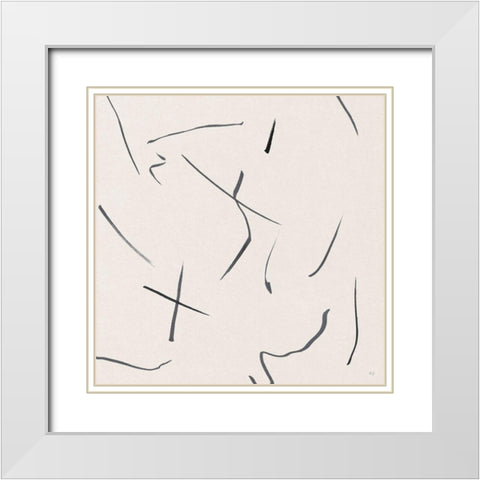 Mapping It Out II White Modern Wood Framed Art Print with Double Matting by Jill, Susan