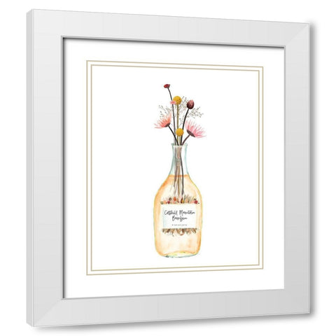 Catskill Mountain Bourbon White Modern Wood Framed Art Print with Double Matting by Jill, Susan