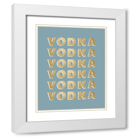 Vodka White Modern Wood Framed Art Print with Double Matting by Designs, CAD