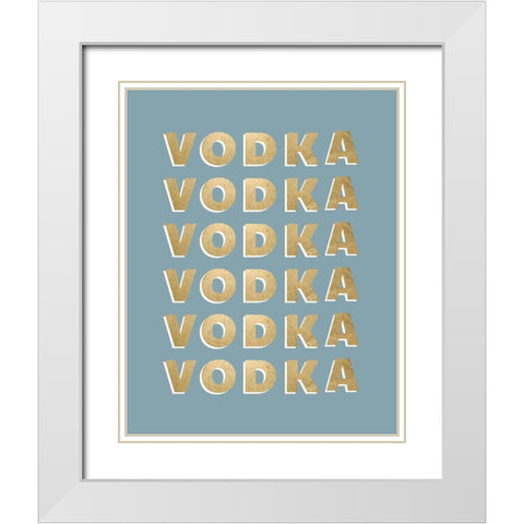 Vodka White Modern Wood Framed Art Print with Double Matting by Designs, CAD