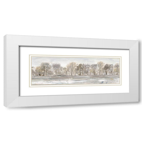 Meadows Edge Vista White Modern Wood Framed Art Print with Double Matting by Jill, Susan