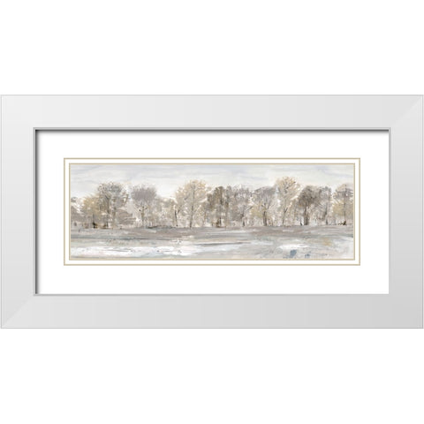 Meadows Edge Vista White Modern Wood Framed Art Print with Double Matting by Jill, Susan