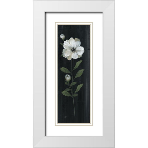 White Country Botanical I White Modern Wood Framed Art Print with Double Matting by Nan